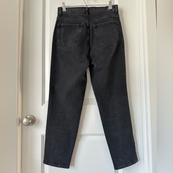 Current/Elliott Pleated Ancle Cropped High Rise Gravity Washed Black Jeans - 28 - Picture 4 of 13
